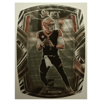 Joe Burrow 2020 Panini Select Zebra Prizm Die Cut Rookie RC Case Hit Card #246