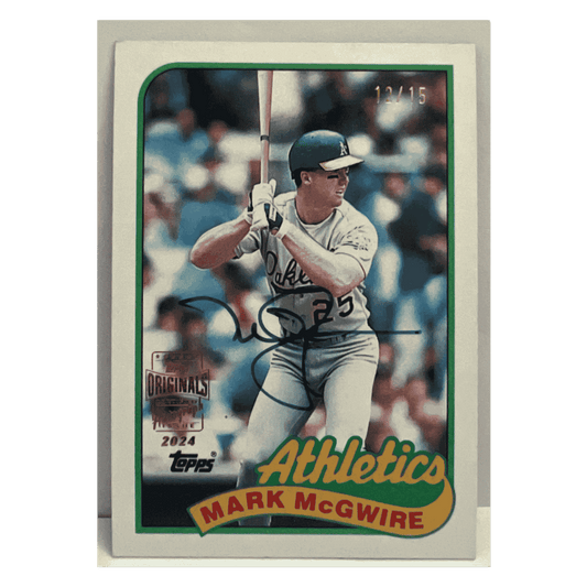 Mark McGwire 2024 Topps Originals Certified Autograph Issue #d/ 15 Card #70