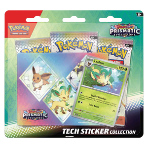 Pokémon TCG: Scarlet & Violet Prismatic Evolutions Leafeon Tech Sticker Collection