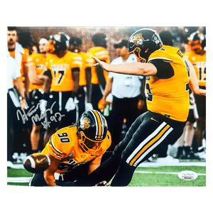 Harrison Mevis Missouri Tigers Autographed Gold Uniform 8x10 Photo - JSA COA