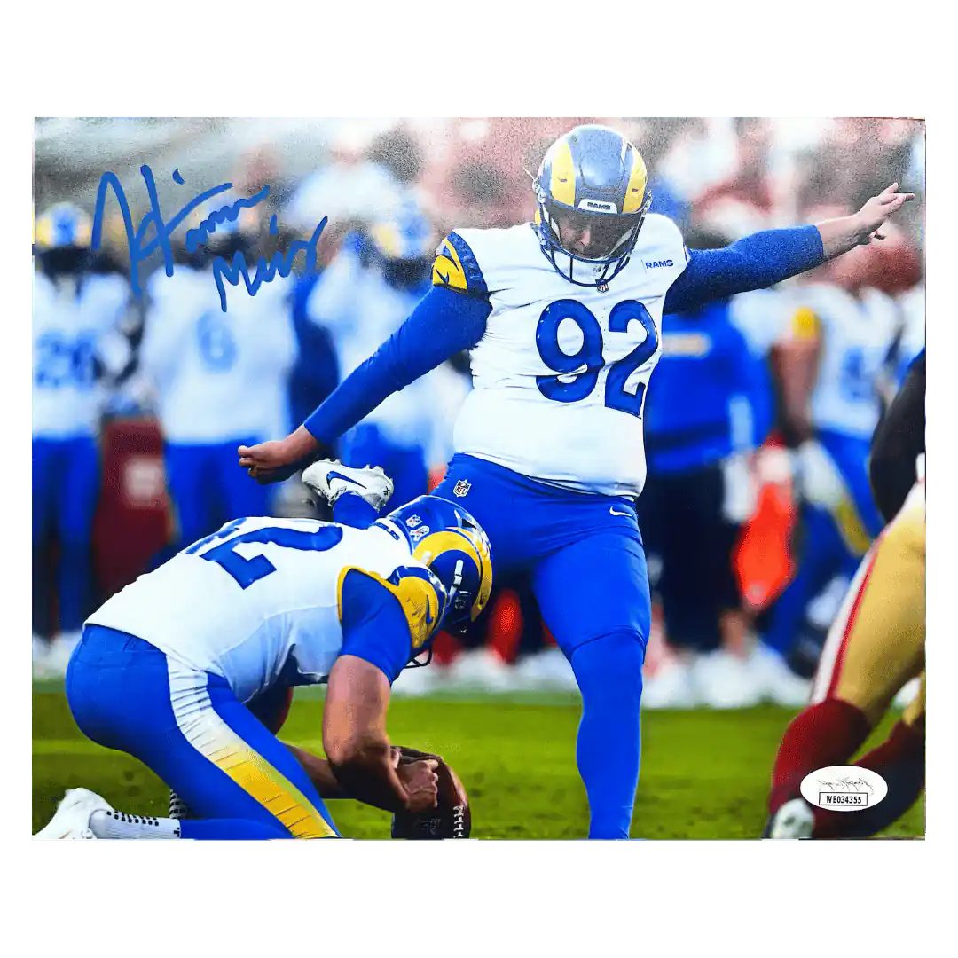 Harrison Mevis Los Angeles Rams Autographed 8x10 Photo - JSA COA