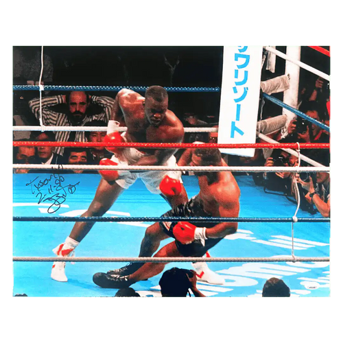 Buster Douglas Autographed 16x20 Photo with Inscription - JSA COA