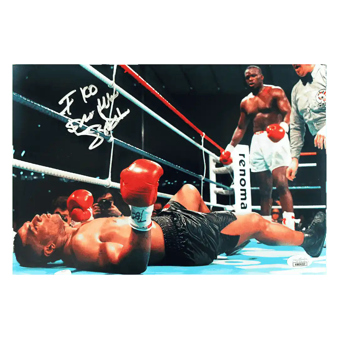 Buster Douglas Autographed 8x12 Photo with Inscription - JSA COA