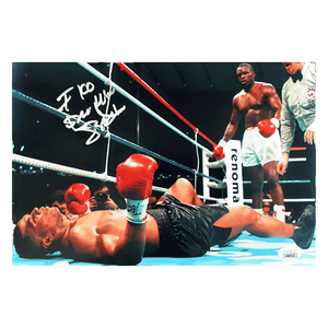 Buster Douglas Autographed 8x12 Photo with Inscription - JSA COA