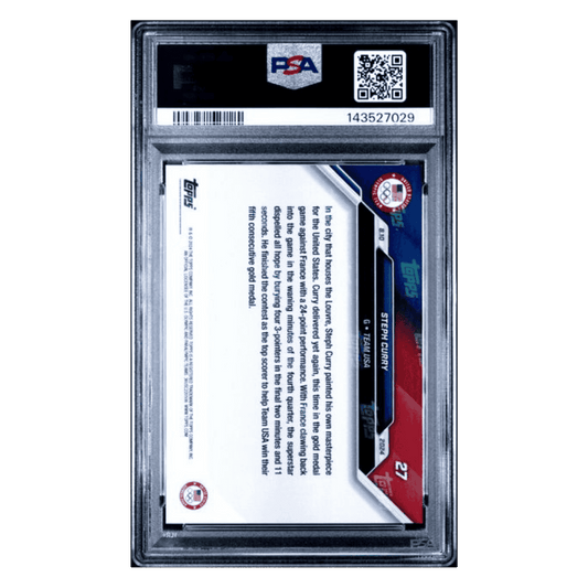 Steph Curry PSA 10 2024 Topps Now Olympics Card #27