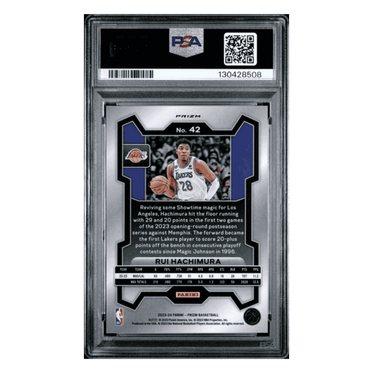 Rui Hachimura PSA 10 2023 Panini Prizm King Snake Card #42