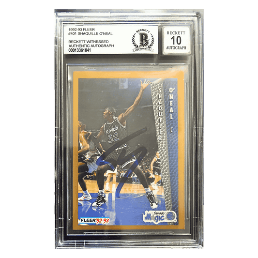 Shaquille O'Neal 1992-93 Fleer Autographed Card #401