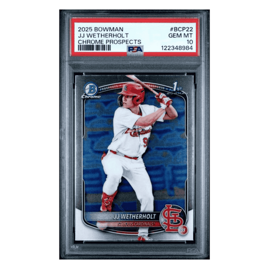 JJ Wetherholt PSA 10 2025 Topps Bowman Chrome Prospects Card #BCP22