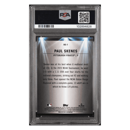 Paul Skenes PSA 9 2024 Topps Bowman Chrome Spotlights Card #BS1