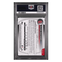 Quinn Mathews PSA 9 2025 Topps Bowman Chrome Prospects Gold Refractor #d/ 50 Card #BCP25