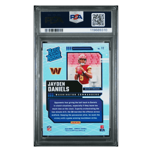 Jayden Daniels PSA 10 2024 Panini Donruss Rated Rookies Retro Card #11