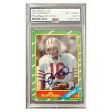 Joe Montana 1986 Topps Autograph Card #156