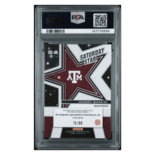 Johnny Manziel PSA 9 2025 Panini Draft Picks Saturday Star Signature Purple Ice #d/ 60 Card #SSS-JML