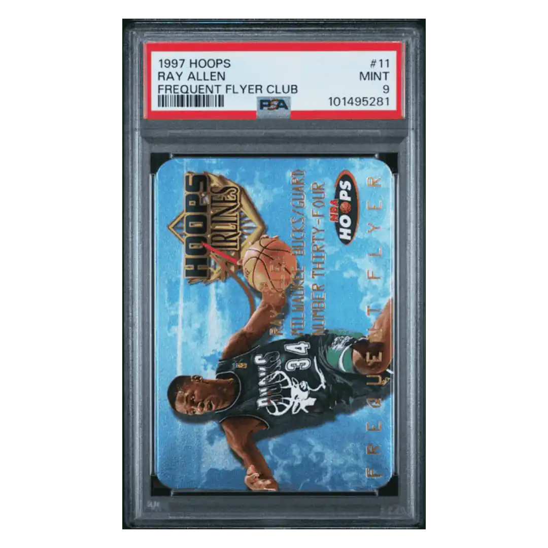 Ray Allen PSA 9 1997 Skybox Hoops Frequent Flyer Club Card #11