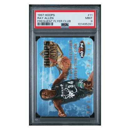 Ray Allen PSA 9 1997 Skybox Hoops Frequent Flyer Club Card #11