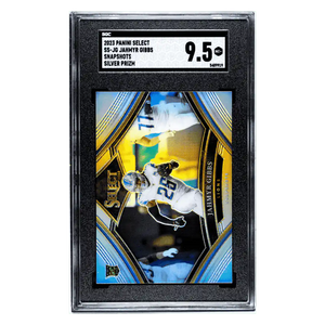 Jahmyr Gibbs SGC 9.5 2023 Panini Select Snapshots Silver Prizm Card #SS-JG
