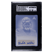Malik Willis 2021 Leaf Memories College '60 Design Autograph Magenta Printing Plate #1/ 1 Card #BW-MW2