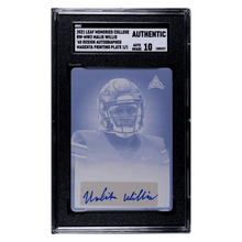 Malik Willis 2021 Leaf Memories College '60 Design Autograph Magenta Printing Plate #1/ 1 Card #BW-MW2