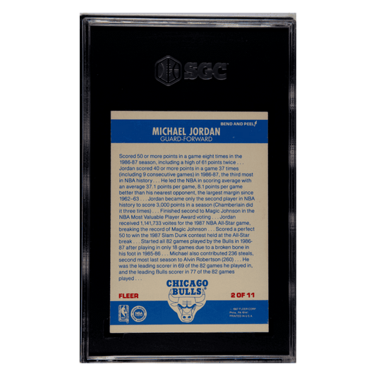 Michael Jordan SGC 6 1987-88 Fleer Card #2