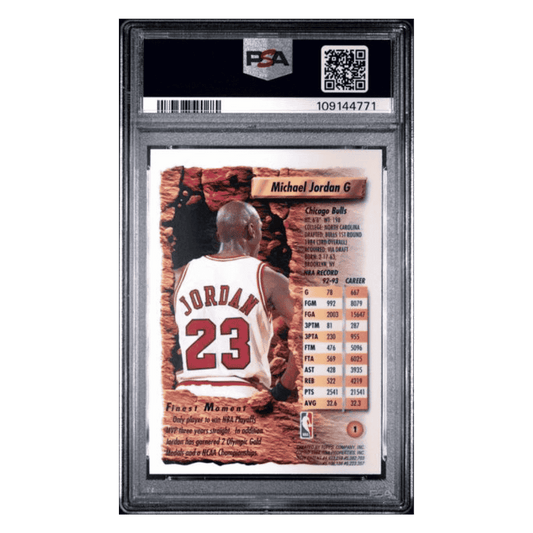 Michael Jordan PSA 8 1993 Topps Finest Card #1