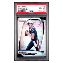 Drake Maye PSA 10 2024 Panini Prizm Silver Prizm Rookie RC Card #329