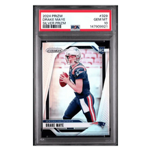 Drake Maye PSA 10 2024 Panini Prizm Silver Prizm Rookie RC Card #329