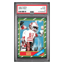 Jerry Rice PSA 6 1986 Topps Rookie RC Card #161