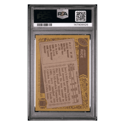 Jerry Rice PSA 6 1986 Topps Rookie RC Card #161