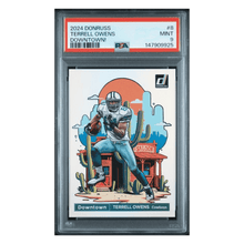 Terrell Owens PSA 9 2024 Panini Donruss Downtown! Card #8