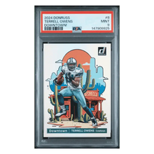 Terrell Owens PSA 9 2024 Panini Donruss Downtown! Card #8