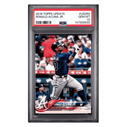 Ronald Acuna Jr PSA 10 2018 Topps Update Rookie RC Card #US250