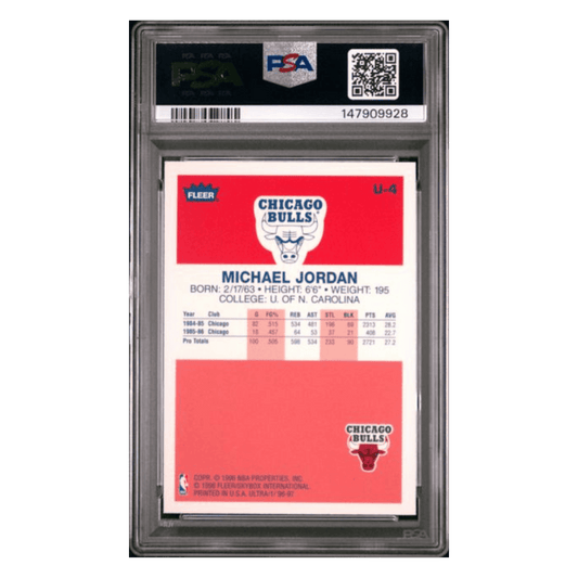 Michael Jordan PSA 9 1996 Fleer Ultra Decade of Excellence Card #U-4