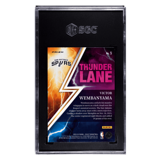 Victor Wembanyama SGC 10 2023-24 Panini Select Thunder Lane Tectonic Prizm Rookie RC Card #5