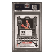 Victor Wembanyama PSA 9 2023 Panini Prizm Monopoly Light Blue Rookie RC #d/ 199 Card #81