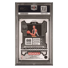 Victor Wembanyama PSA 9 2023 Panini Prizm Monopoly Light Blue Rookie RC #d/ 199 Card #81