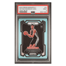 Victor Wembanyama PSA 9 2023 Panini Prizm Monopoly Light Blue Rookie RC #d/ 199 Card #81