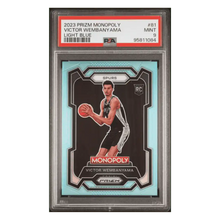 Victor Wembanyama PSA 9 2023 Panini Prizm Monopoly Light Blue Rookie RC #d/ 199 Card #81