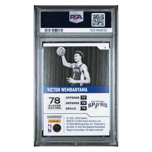 Victor Wembanyama PSA 10 2023 Panini Prizm Monopoly Starter Deck Rookie RC Card #S8
