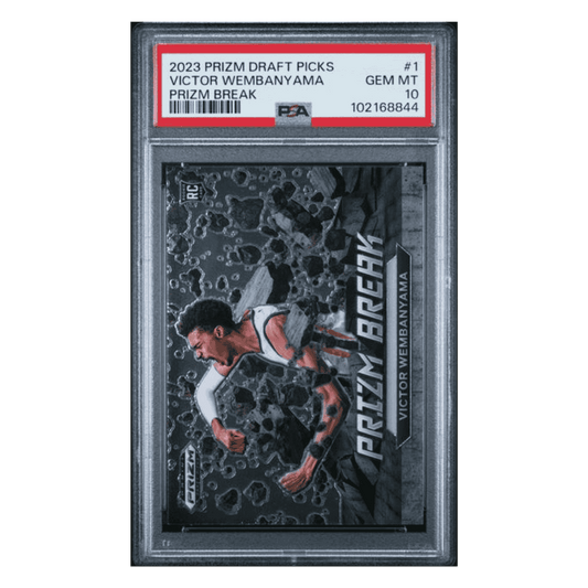 Victor Wembanyama PSA 10 2023 Panini Prizm Draft Picks Prizm Break Rookie RC Card #1