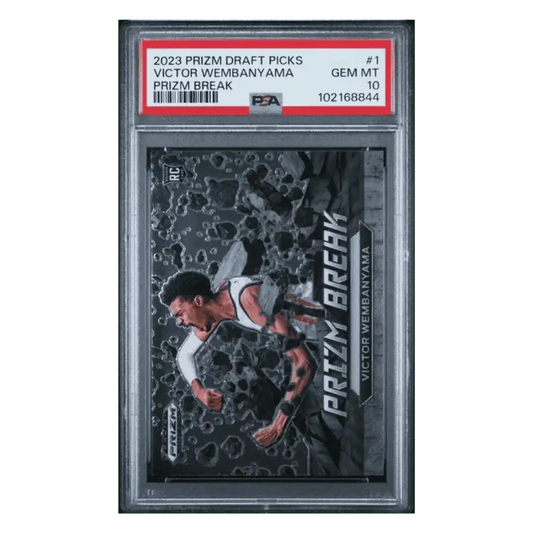 Victor Wembanyama PSA 10 2023 Panini Prizm Draft Picks Prizm Break Rookie RC Card #1