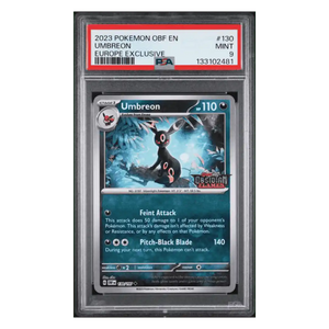 Umbreon PSA 9 2023 Pokemon Obsidian Flames Europe Exclusive Card #130