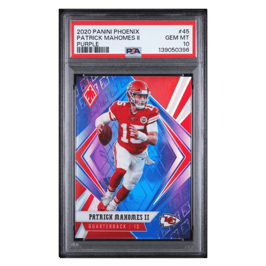 Patrick Mahomes PSA 10 2020 Panini Phoenix Purple #d/ 149 Card #45