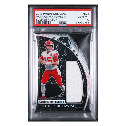 Patrick Mahomes PSA 10 2019 Panini Obsidian Eclipse Patch #d/ 100 Card #EC1