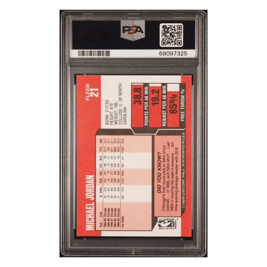 Michael Jordan PSA 9 1989 Fleer Card #21