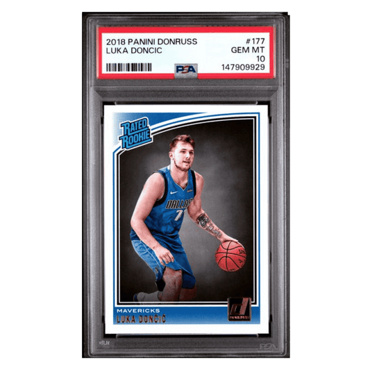 Luka Doncic PSA 10 2018 Panini Donruss Rated Rookie Card #177