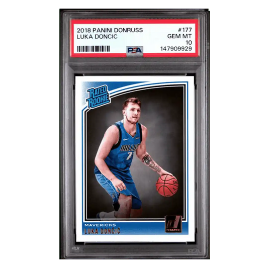 Luka Doncic PSA 10 2018 Panini Donruss Rated Rookie Card #177