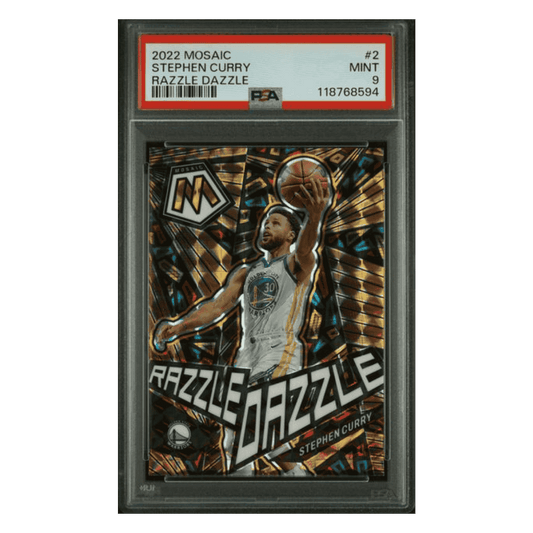 Steph Curry PSA 9 2022 Panini Mosaic Razzle Dazzle Case Hit Card #2