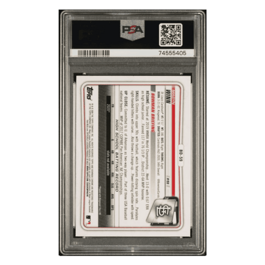 Masyn Winn PSA 9 2020 Topps Bowman Draft Chrome Card #BD59