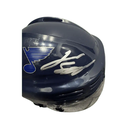 Jimmy Snuggerud St Louis Blues Autographed Mini Replica Blue Helmet - Fanatics COA