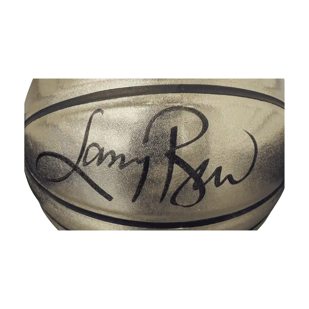 Larry Bird Boston Celtics Autographed Gold Molten Basketball - JSA COA